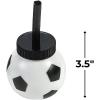Fun Express 8 oz. Sport Ball Reusable BPA-Free Plastic Cups with Lids & Straws – 12 Cups – Great for Sporting and Birthday Party Events