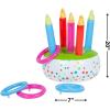 Fun Express Cake Inflatable Ring Toss Game – Fun & Interactive Party Game for Kids – Ideal for Birthday Parties School Events Carnival Games Outdoor Play – Engaging Group Activity All Ages – 4 Pieces