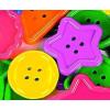 Fun Express Jumbo Buttons for Crafts Bulk Set – 94 Extra Large Plastic 8 Vivid Colors & Shapes | 2 Inch Big Buttons for Kids Classroom Activities, Sorting Games & DIY Art Projects