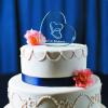 Two Hearts Personalized Wedding Cake Topper – Etched Glass – Custom Wedding Decor and Supplies