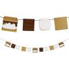 Fun Express 7 Ft. S’Mores Party Garland Banner – Brown & White Cardstock Decor for S’Mores Parties Outdoor Celebrations & Campfires – Perfect for Themed Parties & Special Occasions – 1 Pieces
