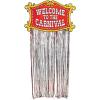 Fun Express Carnival Foil Door Curtain Decor (Over 7 feet Long) Circus Party Decorations for Events and Birthdays