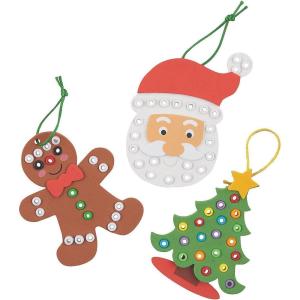 Bead Decorated Christmas Ornament Craft Kit – Makes 12 – Crafts for Kids and Fun Home Activities