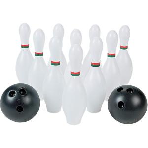 Fun Express Kids Bowling Set – 10 Colorful Plastic Bowling Pins & 2 Balls for Toddler Sports Toys | Indoor Outdoor Games for Toddlers Ages 1-3 & 2-4 | Perfect Birthday Party Entertainment – 12 Pieces