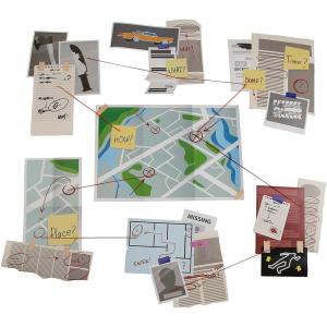 Mystery Detective Party Clue Board Cardstock Wall Cutouts – 23″ x 16″ (Pack of 8) – Perfect for Murder Mystery, Birthday Parties, Game Night Events, Themed Gatherings, and Classroom