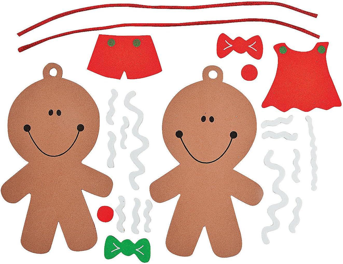 image12 Big Head Gingerbread Ornament Craft KitCraft KitsChristmas OrnamentsHoliday