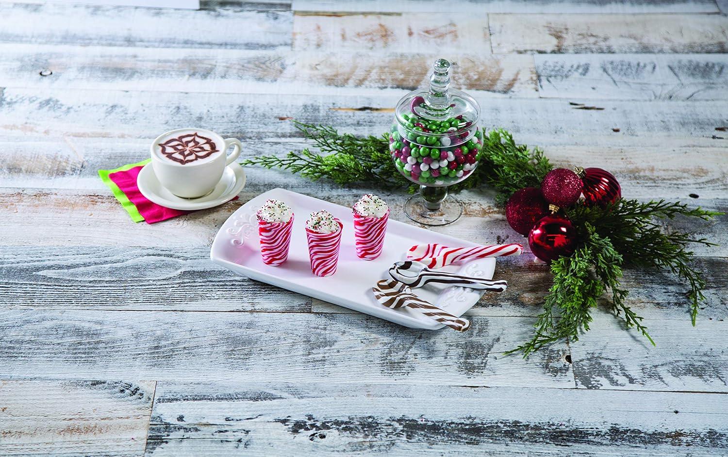 imageFun Express Hot Chocolate Spoons Edible Candy Spoons for Hot Cocoa 12 Pack Christmas Hot Cocoa Bar Supplies Chocolate Sticks ampamp Stirrers for Holiday Parties Stocking Stuffers ampamp Winter Treats