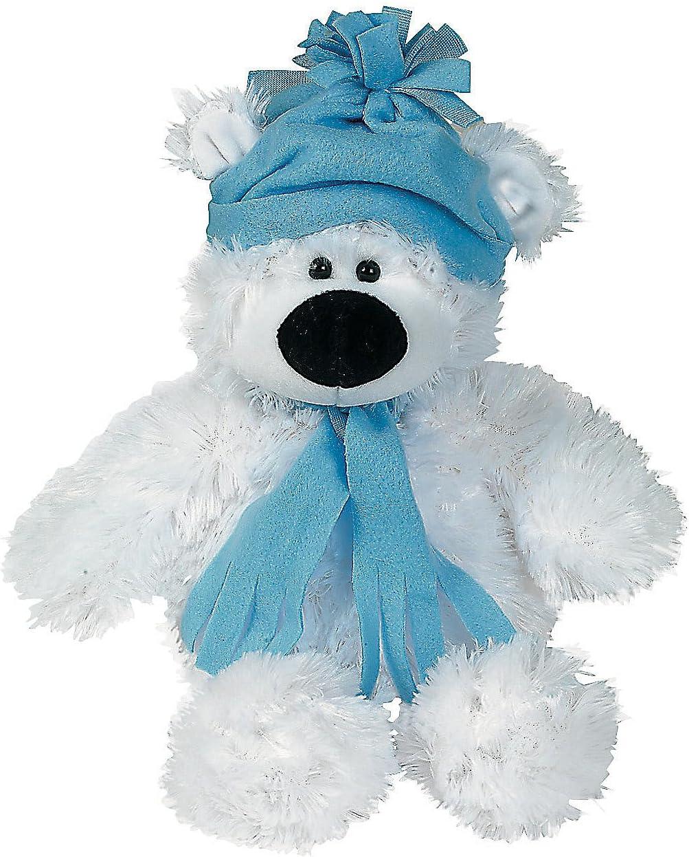 imageFun Express Plush Holiday Polar Bear Large Sitting 11 inches Holiday Stocking Stuffers ampamp Plush Toys