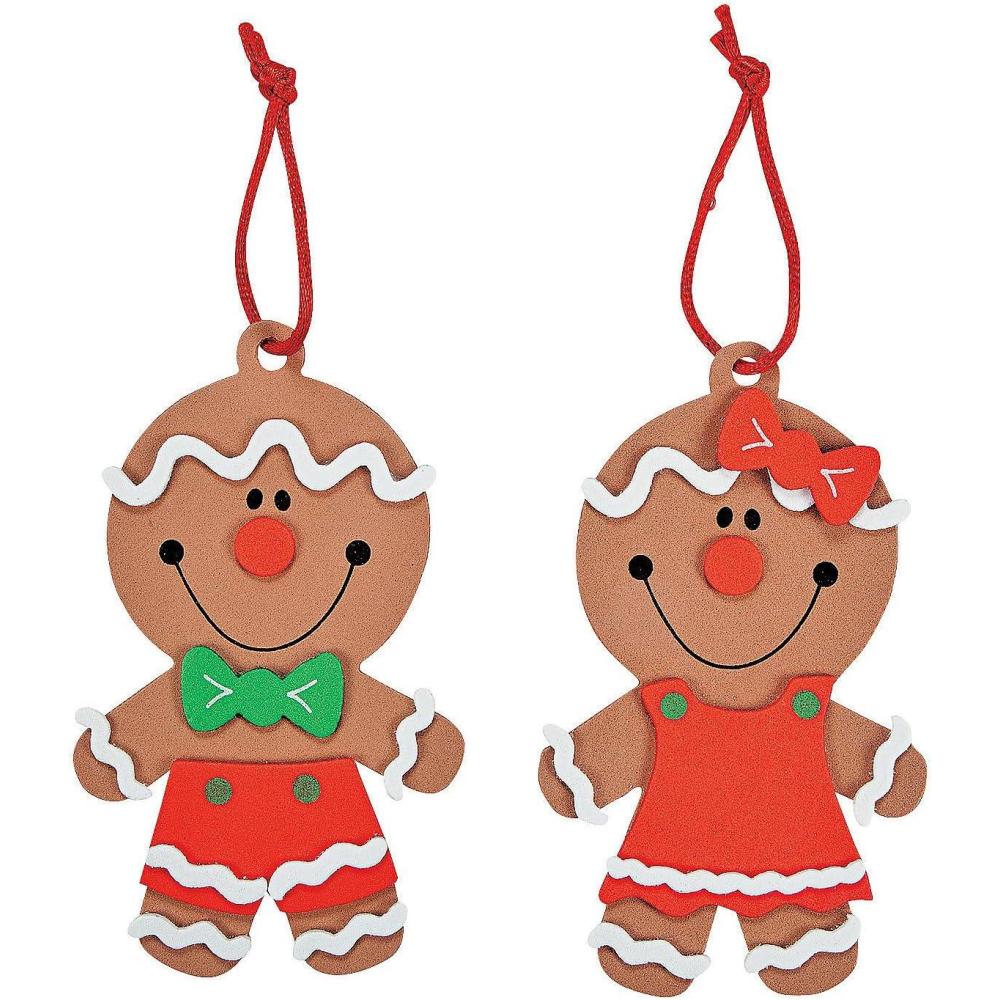 image12 Big Head Gingerbread Ornament Craft KitCraft KitsChristmas OrnamentsHoliday