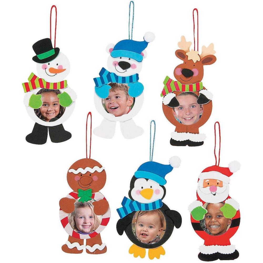 imageFun Express Christmas Character Picture Frame Ornament Craft Kits  Makes 12 Holiday Crafts for Kids
