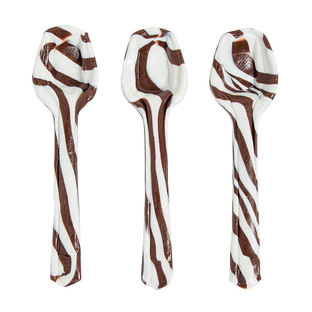 imageFun Express Hot Chocolate Spoons Edible Candy Spoons for Hot Cocoa 12 Pack Christmas Hot Cocoa Bar Supplies Chocolate Sticks ampamp Stirrers for Holiday Parties Stocking Stuffers ampamp Winter Treats