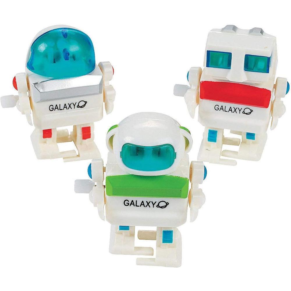 imageFun Express WindUp Robots 1 Dozen Party Favors Party Decorations Easter Basket Fillers Stocking Stuffers Novelty Toys  VBS Vacation Bible School SuppliesDecor
