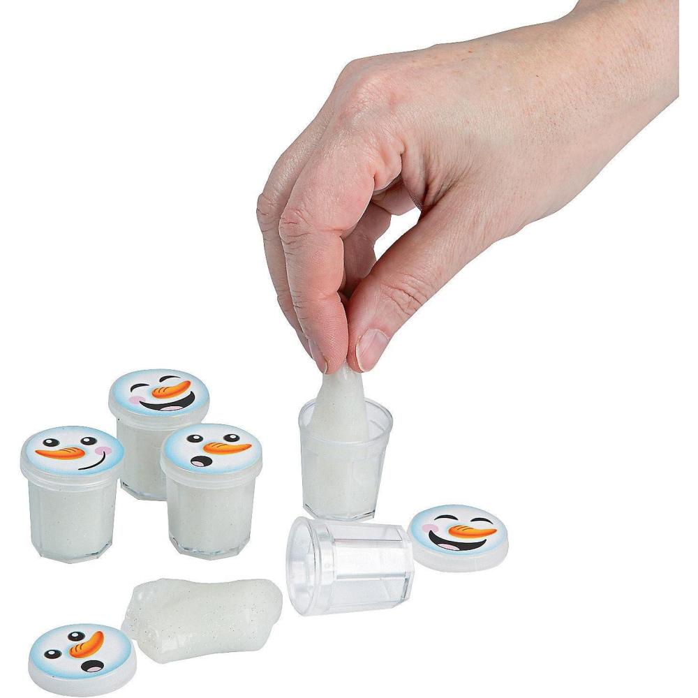 imageMelted Snowman Slime Bulk Set of 48 mini containers Winter Toys and Stocking Stuffers