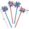 4 1/4″ USA Stars and Stripes American Flag Pinwheels, 36 Piece, Great for Memorial Day, 4th of July, Veterans Day and Any Patriotic Event