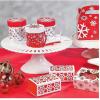 Christmas Snowflake Cookie Treat Boxes – 12 Bakery Boxes – Holiday Party Supplies
