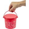 Fun Express 12 Pieces Patriotic Plastic Pails with Lid, BPA Free Plastic, Party Supplies, Red & Blue