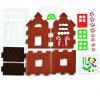 Fun Express Gingerbread House Kit 3D Christmas Craft – Makes 12 Mini Houses | Foam Decorating Kit for Kids Holiday Activities, Classroom Projects & Party Crafts | 4″ x 5.75″ Pre-Cut Easy Assembly