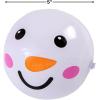 Fun Express Inflatable 5″ Snowman Face Mini Beach Balls – Fun Holiday Kids Toy – Perfect for Winter Party Favors Stocking Stuffers – Snowman-Themed Activities Classroom Games & Winter Fun – 12 Pieces