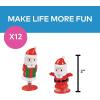 Fun Express Santa POP UP Toys – Fun & Festive Holiday Toys for Kids – Perfect for Christmas Parties Stocking Stuffers Gift Giving – Seasonal Celebrations & Classroom Activities – Red & White 12 Pieces