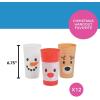 Fun Express Set of 12 Pieces Holiday Faces Plastic Tumblers, Holds 32 oz, BPA Free Plastic, Christmas Party Supplies, Multi-Color
