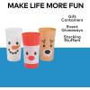 Fun Express Set of 12 Pieces Holiday Faces Plastic Tumblers, Holds 32 oz, BPA Free Plastic, Christmas Party Supplies, Multi-Color