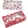 Christmas Snowflake Cookie Treat Boxes – 12 Bakery Boxes – Holiday Party Supplies