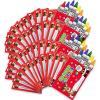 Fun Express Holiday Crayons (6pc/box-4dz boxes) for Christmas, Drawing, Stocking Stuffers