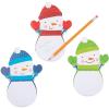 Fun Express Snowman Notepad – Festive Winter-Themed Stationery Holiday Gifts Stocking Stuffers Classroom Activities or Christmas Party Favors – 3″ x 4″- Ideal Holiday Cheer & Winter Fun – 24 Pieces