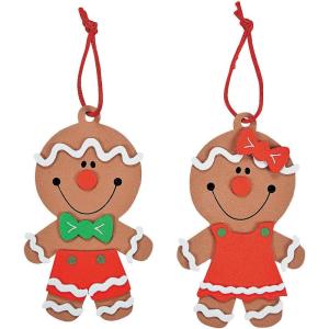 12 Big Head Gingerbread Ornament Craft Kit/Craft Kits/Christmas Ornaments/Holiday