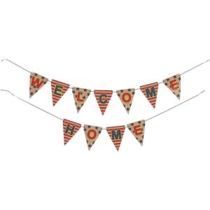 Fun Express – Patriotic Welcome Home Jointed Banner for Fourth of July – Party Decor – Hanging Decor – Garland – Fourth of July – 2 Pieces