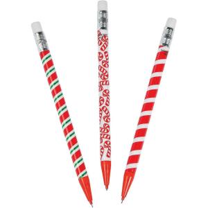 Fun Express Candy Cane Mechanical Pencils for Christmas – Set of 24 – Classroom Supplies and Stocking Stuffers