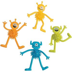 Fun Express Monster Bendable Porcupine Toys – Bulk Set of 24 – Halloween Handouts, Party Favors and Stocking Stuffers
