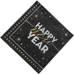 Glitzy New Year’s Eve Party Luncheon Napkins – 16 Pieces