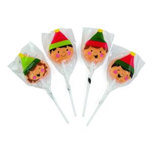 Novelty Themed Individually Wrapped Lollipops – 12 Pieces – Elves – Christmas – Holiday Party Favors