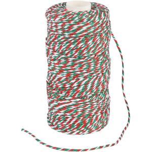 Red, White, and Green Christmas Bakers Twine – Holiday DIY Craft Supplies – 328 Foot Roll