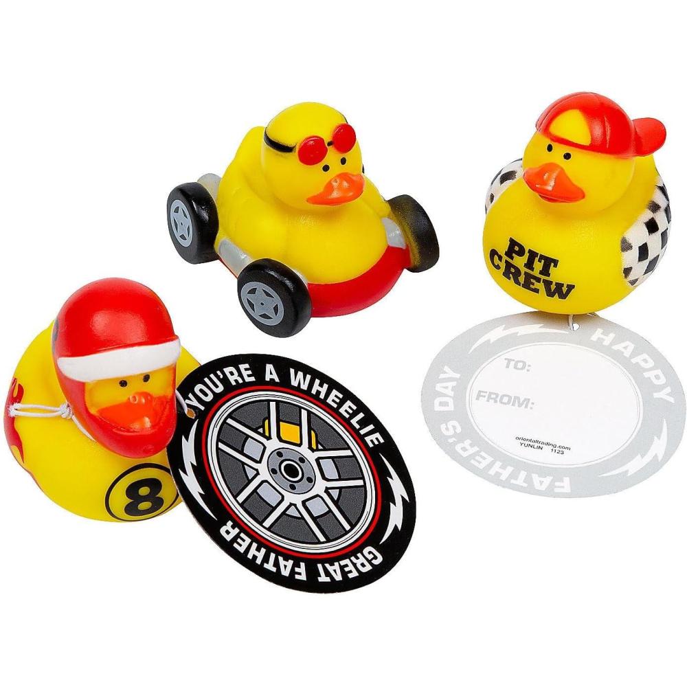 imageFun Express Fathers Day Race Car Rubber Ducks with Card for 12