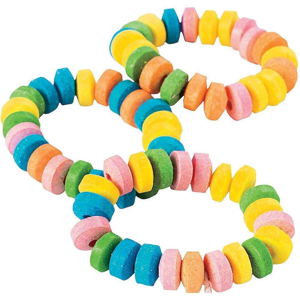 imageStretchable Candy Bracelets  Bulk 48 pack of individually wrapped nostalgic candies  Easter Party and Event Favor Supplies