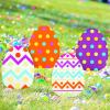Fun Express Jumbo Easter Eggs Yard Signs 4-Pack – Large 18×24.5 Outdoor Easter Decorations with Stakes | Weather-Resistant Egg Hunt Signs for Front Yard, Lawn & Garden Party Decor