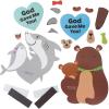 Fun Express Religious Father’s Day Shark and Bear Magnet Craft Kit – Makes 12