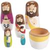 Fun Express Life of Jesus Nesting Dolls (5 Pieces) Sunday School Supplies and Easter Decor
