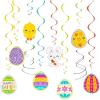 Hanging Easter Egg Swirl Decorations 30″ – 12 Pieces