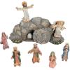 Jesus Resurrection Set for Easter (8 hand painted pieces) Home Decor and Christian Figurines