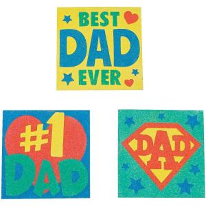 FATHER’S DAY SAND ART SHEETS – Craft Supplies – 12 Pieces