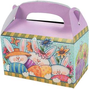 Fun Express – Easter Cardboard Treat Box for Easter – Party Supplies – Containers & Boxes – Paper Boxes – Easter – 12 Pieces