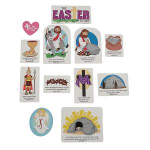 Fun Express 2 1/4″ – 6″ Religious Easter Story Bible Verse Magnets Set – 12 Pc.
