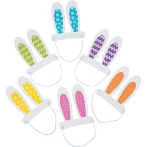 Fun Express Paper Easter Bunny Ears for Easter (1 Dozen) Apparel Accessories, Easter Holiday Favors – Assorted Pastel Colors