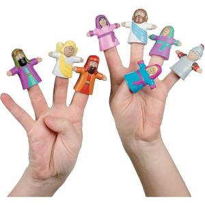 He Lives Religious Finger Puppets for Easter (Set of 24) Sunday School Supplies