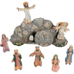 Jesus Resurrection Set for Easter (8 hand painted pieces) Home Decor and Christian Figurines