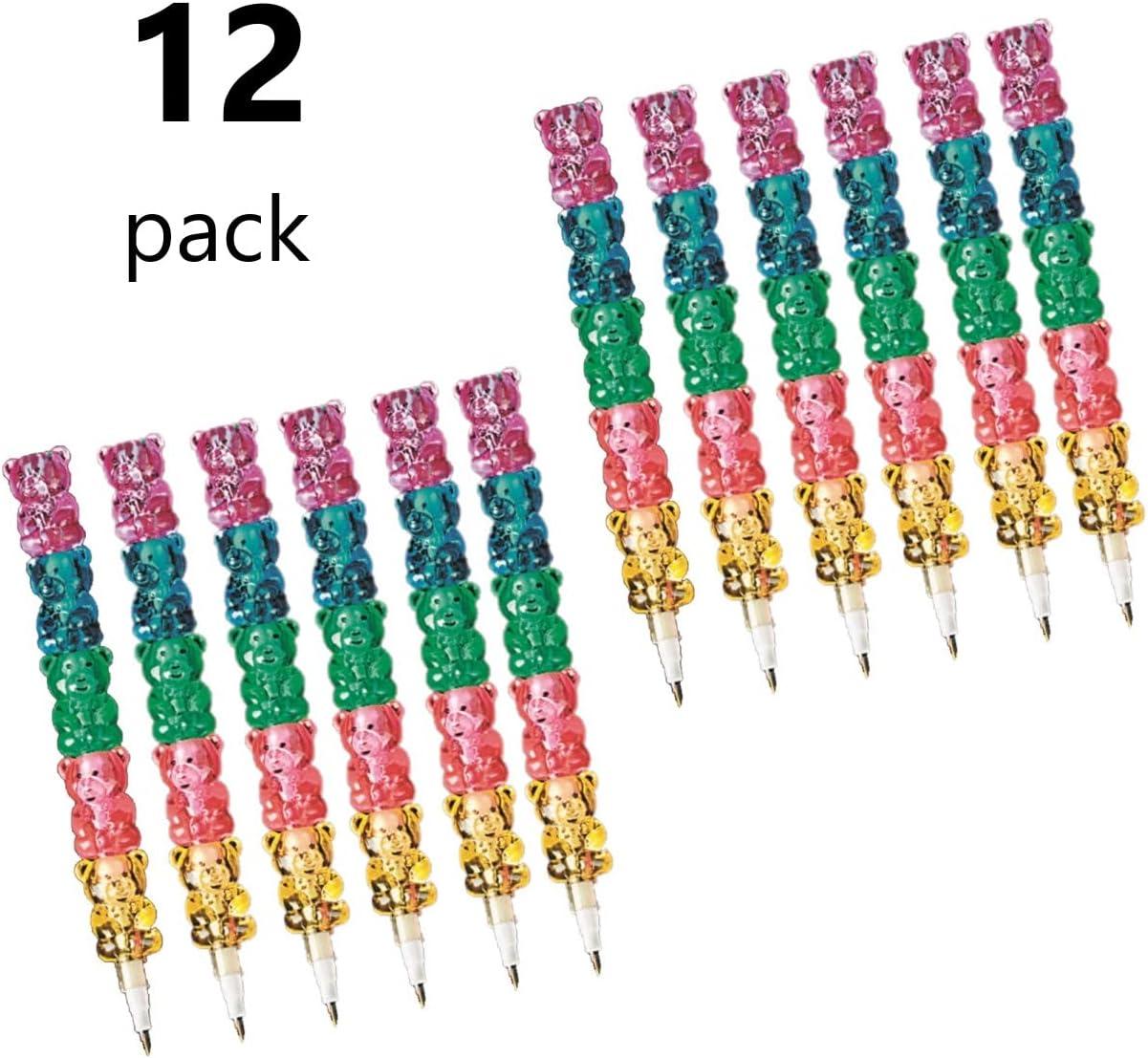 imageFun Express Plastic Stackable Bear Pencils Stacking Point Pencils 5 in 1 Colorful Pencils for Party Supplies for Birthday Favors or School