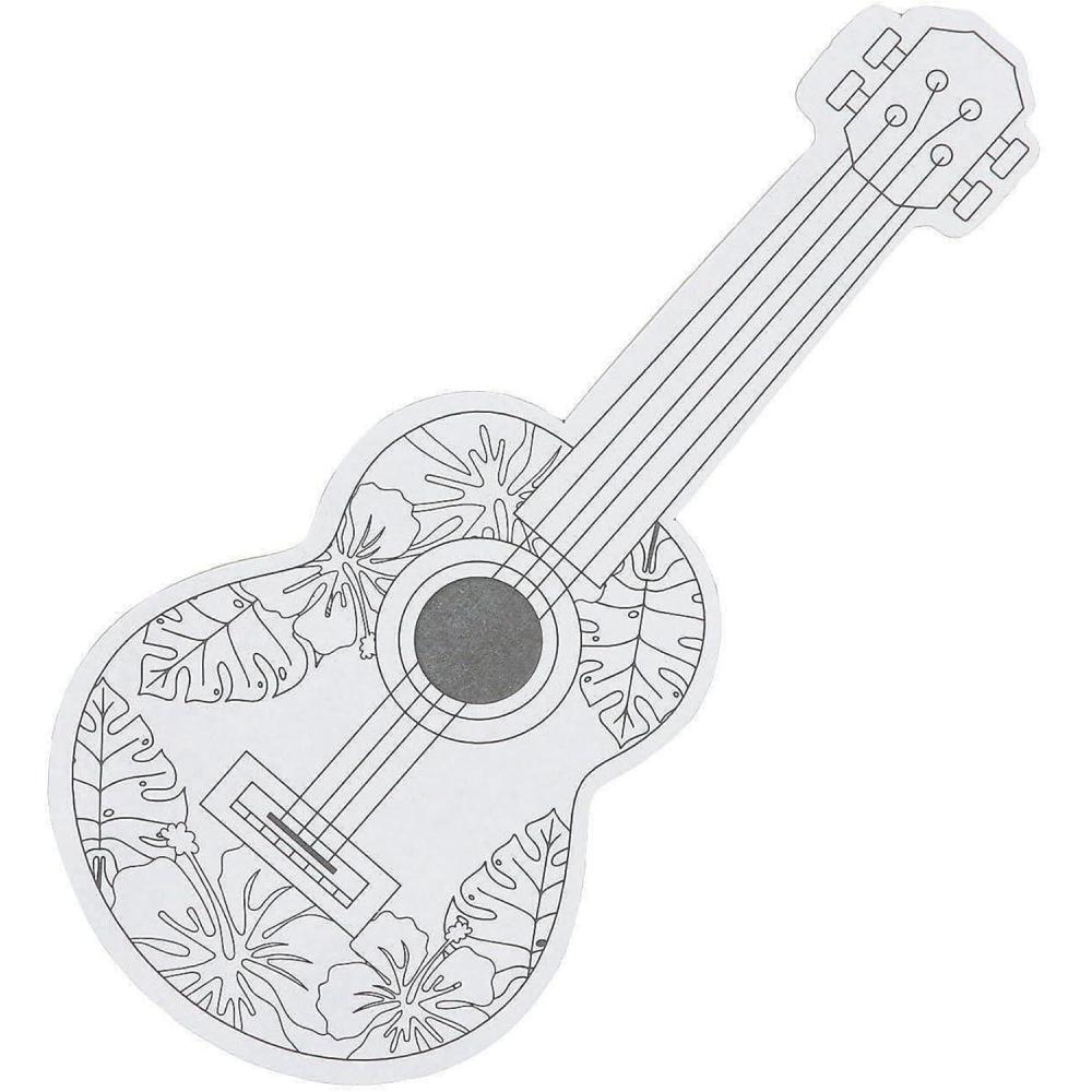 image4quot x 9quot Color Your Own Luau Wood Ukulele  12 Pc